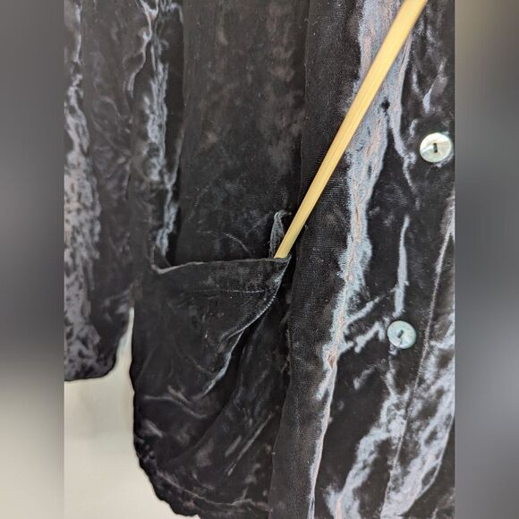 Allen Allen USA Whimsigoth Witchy Feminine Dark Academia Button Down Top L - Picture 5 of 9